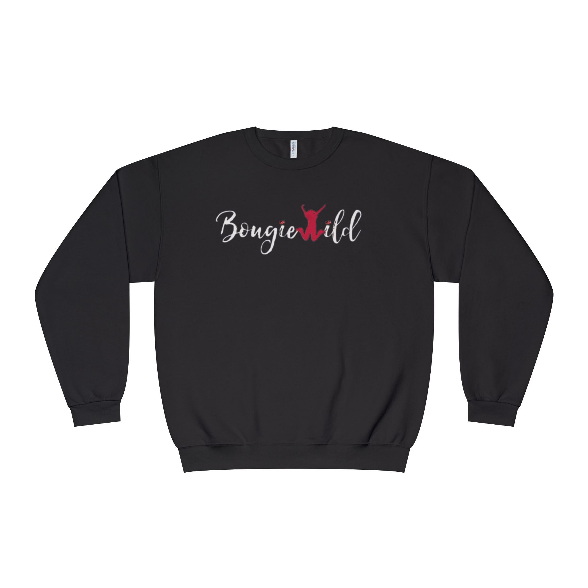 Bougiewild Black Unisex Crewneck Sweatshirt | Cozy Fashion for Trendsetters