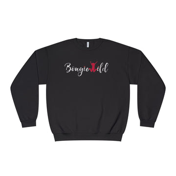 Bougiewild Black Unisex Crewneck Sweatshirt | Cozy Fashion for Trendsetters