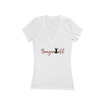 Bougiewild Jersey Short Sleeve Deep V-Neck Tee